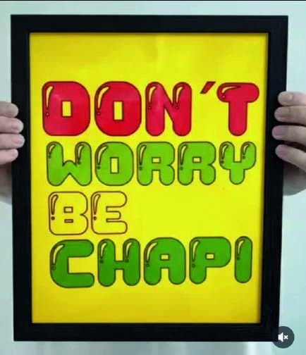 Cuadro Don't Worry Be Chapi de Chapinero Mutantex