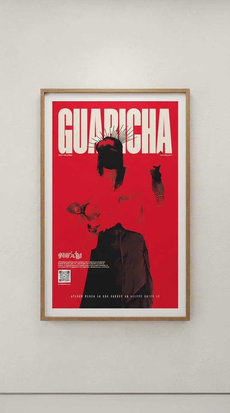 Afiche 01 fondo rojo de GUARICHA