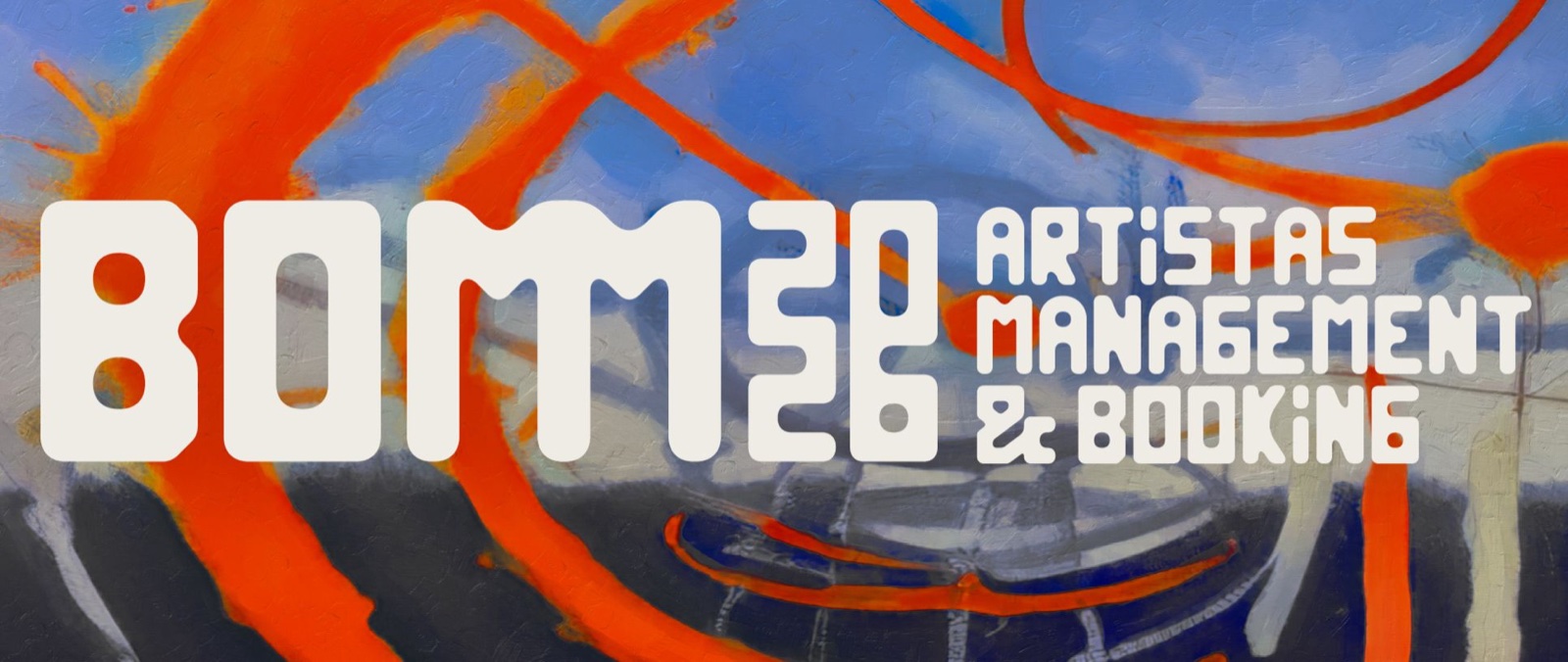 Key art oficial del BOmm 2026 · artistas, management y booking seleccionados